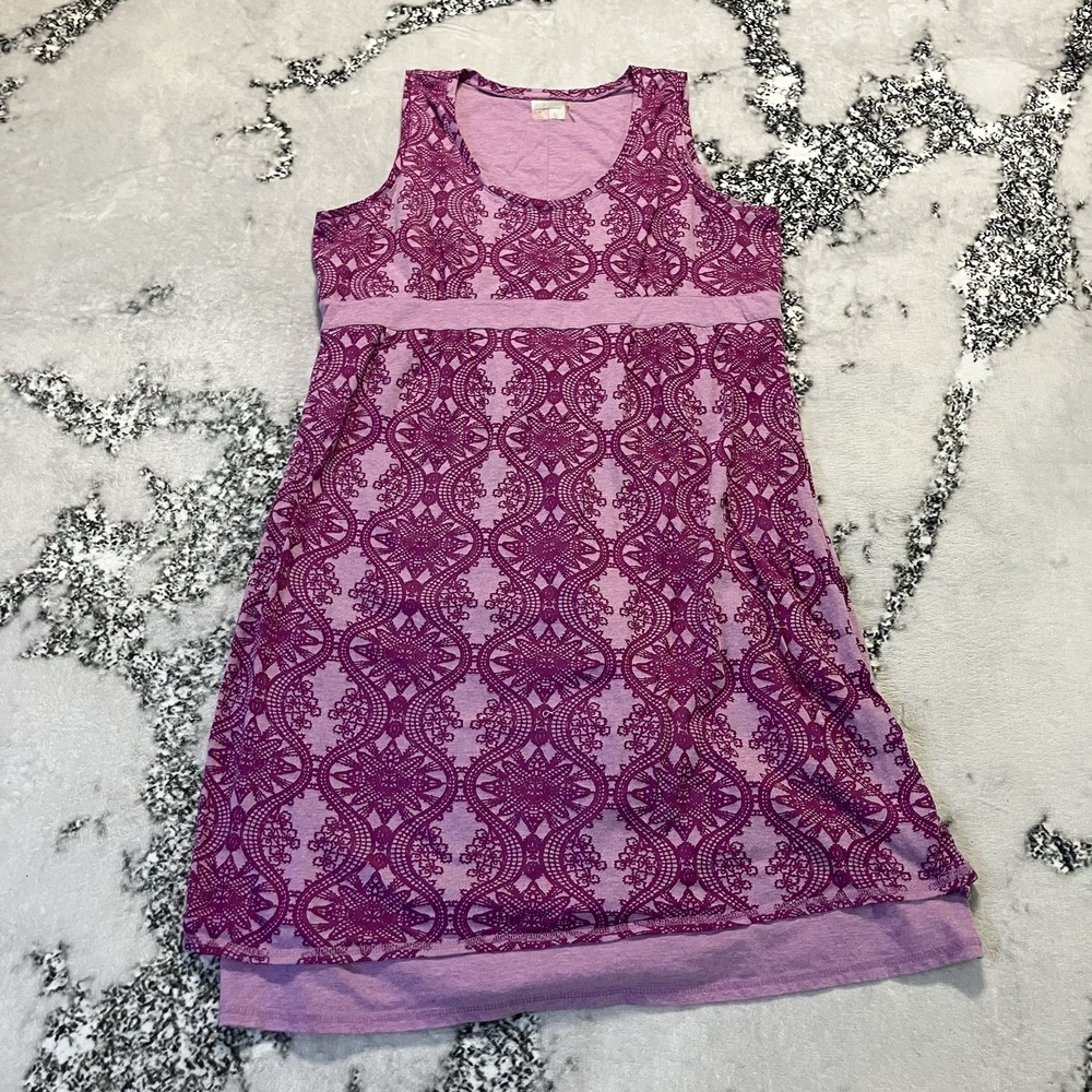 Athleta Dress Womens Size 2X Vyasa sleeveless in a purple/plum floral print